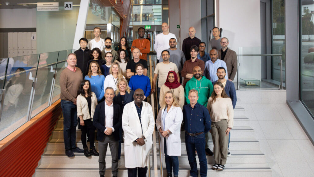 The Tissue Engineering research group and the team behind the SFI application. Kamal Mustafa and Cecilie Gjerde in the front. Photo: Eivind Senneset